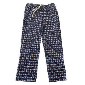 Vineyard Vines Christmas Tree Santa Hat Pajama Pant Bottoms Pockets - Size Large